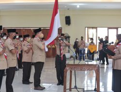 Ketua Kwada Pramuka Lampung Chusnunia Chalim Lantik Pengurus Mabicab Pesawaran Masa Bakti 2021-2026
