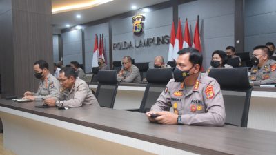 Kapolda Lampung hadiri rapat internal pimpinan Wakapolri, dengan agenda kesiapan pelaksanaan kegiatan satu juta vaksin Booster