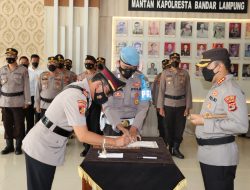 Kapolresta Bandar Lampung pimpin Sertijab Kapolsek Kemiling