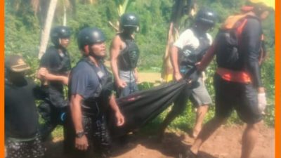 Satu Hari Hanyut di Sungai, Siswa Sekolah Dasar ditemukan Tim SAR Gabungan dlm Keadaan Meninggal Dunia