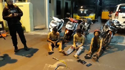 Konvoi Sambil Bawa Senjata Tajam, 3 Pelajar Diamankan Polresta Bandar lampung.
