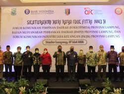 Gubernur Arinal Djunaidi Hadiri Silaturahmi Idul Fitri 1443 H dengan Badan Musyawarah Perbankan Daerah (BMPD) dan Forum Komunikasi Industri Jasa Keuangan (FKIJK) Provinsi Lampung