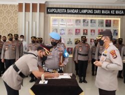 Dua Penjabat Utama Polresta  Bandarlampung di Serah Terimakan
