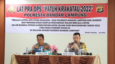 Latihan Pra Operasi Patuh Krakatau 2022, Kabag Ops Polresta Bandar Lampung Minta Personel Humanis Bandar Lampung.