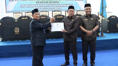 Wakil Bupati Hadiri Rapat Paripurna Penjelasan Pertanggung Jawaban APBD 2021