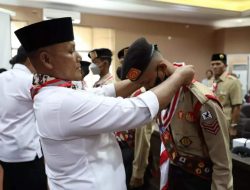 H. Nanang Ermanto Lepas 20 Orang Kontingen Perwakilan Kwarcab Lampung Selatan Dalam Acara Jambore Nasional XI tahun 2022