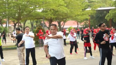 Kegiatan Senam Rutin Pemerintah Kabupaten Lampung Selatan