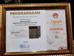 Dapat Penghargaan, Produk Tapis Kapal Harumkan Kabupaten Lampung Selatan Di Kancah Nasional