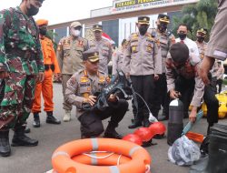 Antisipasi Terjadinya Bencana Alam, Polresta Bandar Lampung Gelar Apel Siaga Bencana