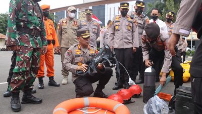Antisipasi Terjadinya Bencana Alam, Polresta Bandar Lampung Gelar Apel Siaga Bencana
