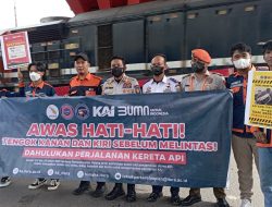 Tingkatkan Keselamatan, PT KAI Divre IV Tanjungkarang Gandeng ITERA Lampung Gelar Kampanye Keselamatan di Perlintasan Sebidang