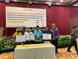 SMSI-Bawaslu Lampung Teken MoU Awasi Pemilu 2024