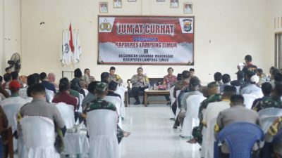Jumat Curhat, Polres Lampung Selatan didukung masyarakat sebagai moral enforcement.