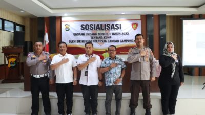 Polresta Bandar Lampung Gelar Sosialisasi Hukum UU No 1 Tahun 2023 Tentang KUHP