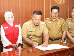 Pemkab Lampung Selatan Teken MoU dan PKS Dengan PMI Lampung Selatan