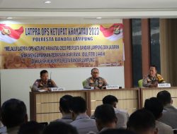 Siap Amankan Lebaran, Polresta Bandar Lampung Gelar Lat Pra Ops Ketupat Krakatau-2023