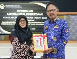 Bupati H.Agus Istiqlal Kembali Raih Opini Wajar Tanpa Pengecualian (WTP) Dari Badan Pemeriksaan Keuangan (BPK) RI Perwakilan Lampung ke-4 Sejak 2019-2022