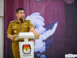 Bupati Pesawaran H. Dendi Ramadhona Menghadiri Pelantikan Anggota Panitia Pemungutan Suara (PPS) se-Kabupaten Pesawaran