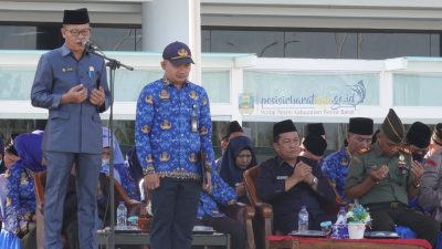 Upacara Hari Lahir Pancasila Sekaligus Upacara Paripurna Bulanan pada Lingkup Pemkab Pesisir Barat