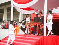 Upacara Penurunan Bendera Merah Putih Peringatan HUT RI Ke 78 di Lamsel, Berjalan Lancar, Tertib dan khidmat