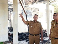 Paska Terbakar, Bupati Lampung Selatan Tinjau Rumah Dinas Camat Penengahan
