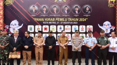 Ketua DPRD Lampung Hadiri Kirab dan Deklarasi Pemilu 2024