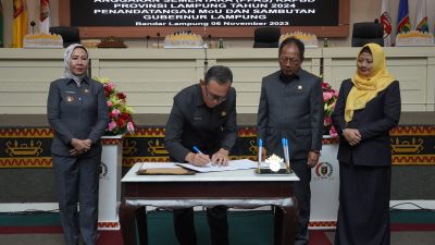 Badan Anggaran DPRD Sampaikan Laporan Terkait Kebijakan Umum APBD (KUA) dan Prioritas Plafon Anggaran Sementara (PPAS) RAPBD Provinsi Lampung Tahun 2024
