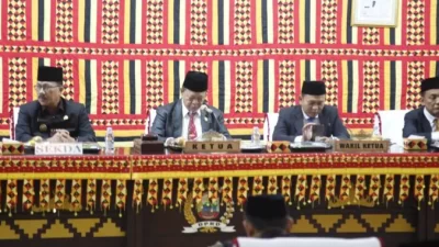 Sekda Thamrin Hadiri Rapat Paripurna Peresmian Pengangkatan PAW Anggota DPRD Lampung Selatan