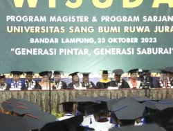 Bupati Nanang Ermanto Hadiri Wisuda Program Magister dan Program Sarjana Universitas Saburai Periode Oktober 2023