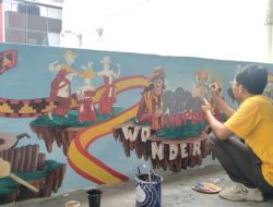 PEMKOT BANDARLAMPUNG GANDENG MILENIAL HIAS MURAL GEDUNG PARKIR
