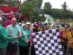 Pj. Bupati Tanggamus Ir Mulyadi Irsan, melepas peserta Tanggamus Run, di objek Wisata Butterfly