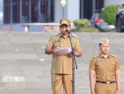 Pj. Gubernur Lampung Pimpin Apel Perdana Dilingkungan Pemerintah Provinsi Lampung