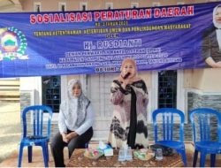 Anggota DPRD Kabupaten Lamsel Lakukan Sosper Perda Tentang Ketenteraman dan Ketertiban Umum