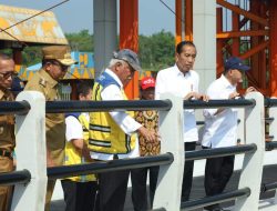 Pj. Gubernur Samsudin Dampingi Presiden Joko Widodo, Resmikan Bendungan Marga Tiga