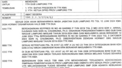 Wakil Ketua DPRD Lampung Benarkan Nama Baru Pj Gubernur Lampung