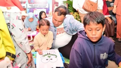 Stand Dinas PPPA Usung Konsep Ramah Anak di Lampung Selatan Expo 2024, Ada Es Krim Gratis