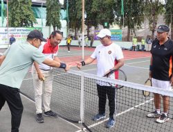 Pj. Gubernur Lampung Buka Turnamen Tenis Danrem Cup, Ajak Junjung Tinggi Sportivitas