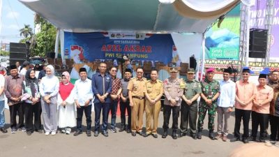 Pj. Gubernur Lampung Serukan Peran Pers dalam Apel Pilkada Damai dan Berintegritas di Tugu Adipura