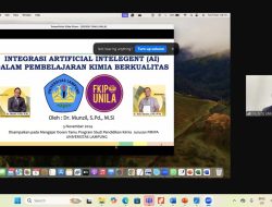 Mengajar Dosen Tamu : Integrasi Artificial Intelligence dalam Pendidikan Kimia