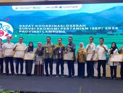 Pemkab Lampung Selatan Terima Penghargaan Penyelenggaraan Statistik Sektoral 2024