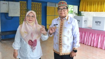 Pj. Gubernur Lampung Samsudin Gunakan Hak Pilih dan Tinjau Pelaksanaan Pilkada Serentak 2024