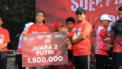 Pj. Gubernur Samsudin Lepas Ribuan Peserta Soekarno Fun Run Lampung Dorong Semangat Generasi Muda
