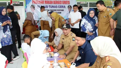 Wakil Bupati Lampung Selatan Launching MBG di Kecamatan Tanjung Bintang