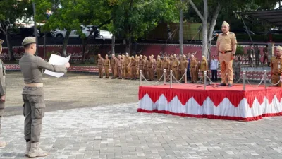 Pimpin Apel Perdana, Wabup M. Syaiful Ajak ASN Kerja Dengan Hati