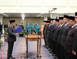 Pj. Gubernur Lampung Lantik 12 Pejabat Pimpinan Tinggi Pratama dilingkungan Pemerintah Provinsi Lampung