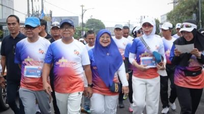 Pj. Gubernur Samsudin Lepas Peserta Bank Lampung Run 2025
