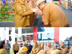 Walikota Bandar Lampung Hj. Eva Dwiana Pimpin apel Mingguan Lanjut Halal Bihalal