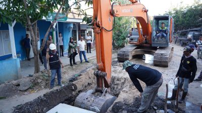 Pemerintah Kota Bandar Lampung Buat Saluran Air Baru di Panjang Utara.