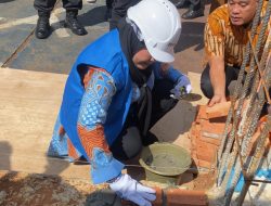 Wali Kota Bandar Lampung, Hj. Eva Dwiana Melakukan Peletakan Batu Pertama Tahap ke-2 Pembangunan Gedung Satlantas dan Satintelkam Polresta Bandar Lampung