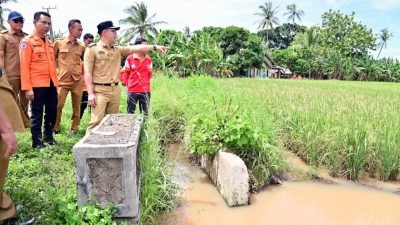 Susuri Lokasi Banjir, Bupati Egi Serahkan Bantuan ke Warga Terdampak di Desa Merak Belantung
